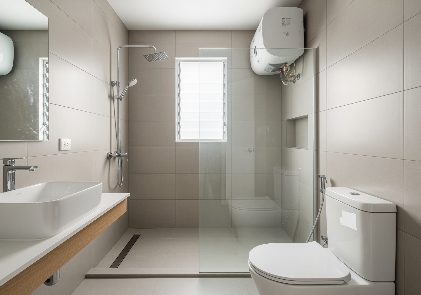 The bathroom after renovation