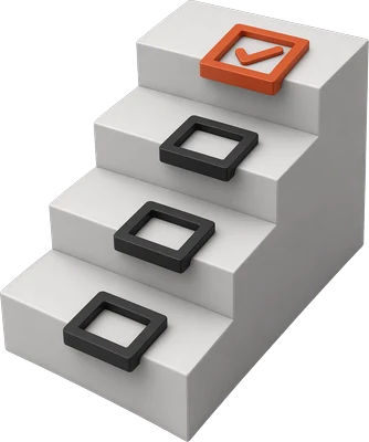 Onboarding in steps: Onboarding steps, materials and owners live in the system, ready to follow.